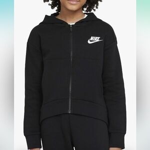 Nike Girl's Sportswear Club Fleece Full Zip Hoodie size small